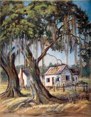 Magnolia Gardens slave houses by Elizabeth O'Neill Verner 